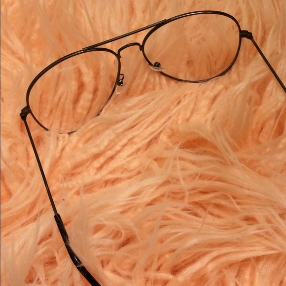 🖤CLEAR AVIATOR SUNGLASSES BLACK FASHION GLASSES - Picture 4 of 5